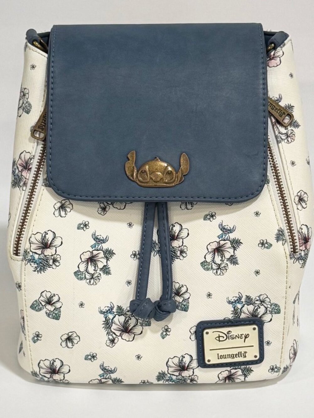 Loungefly Disney Lilo Stitch Paradise Floral Convertible Mini Backpack Bag RARE
